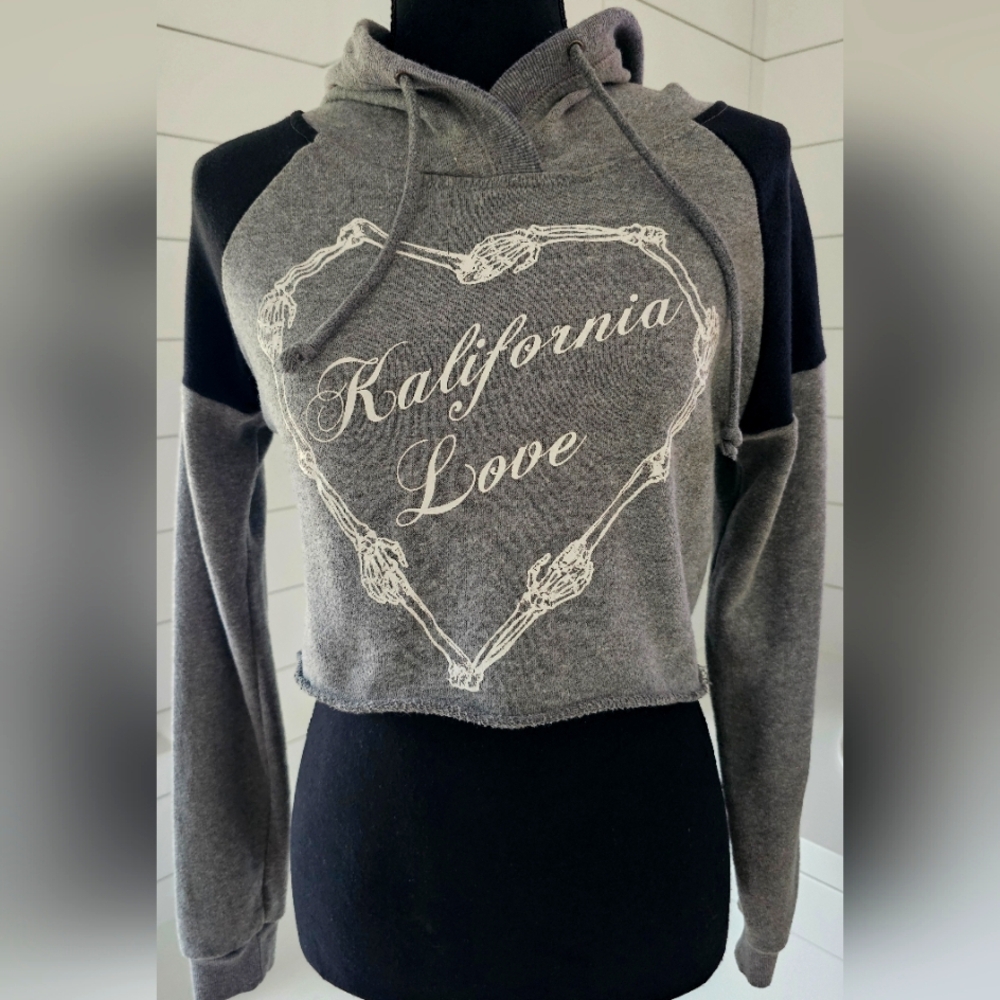Say What Cropped Hooded Sweatshirt